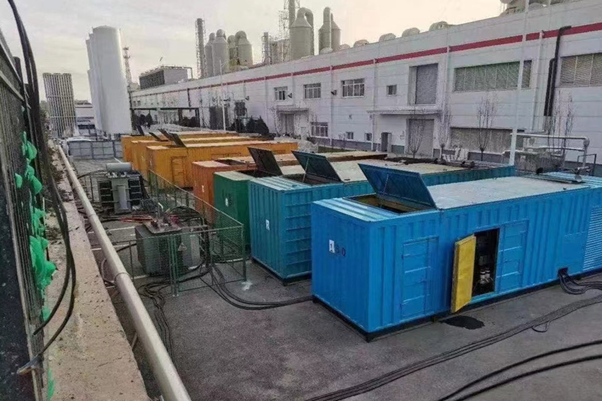 长泰发电机租赁施工现场